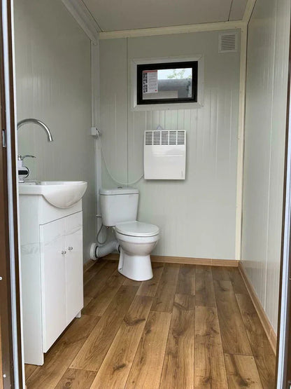 WC Cabina Doble 3×2 metros con tanque de aguas residuales