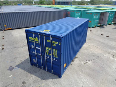 20 pies con puertas en ambos extremos nuevo Azul