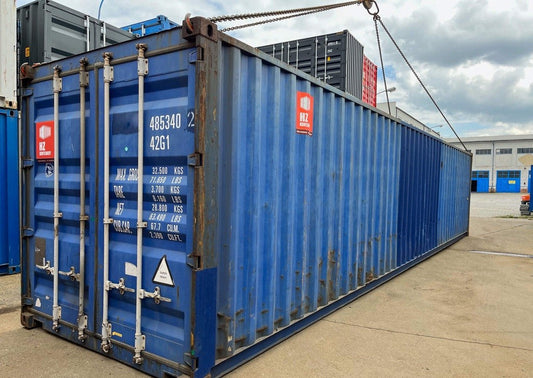 Contenedor de transporte usado de 40 pies azul